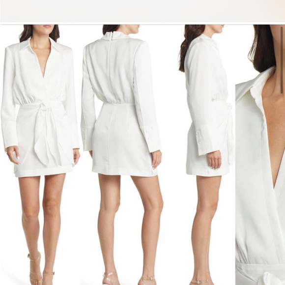 Misha Collection Reidun White Tie Dress - Picture 1 of 8